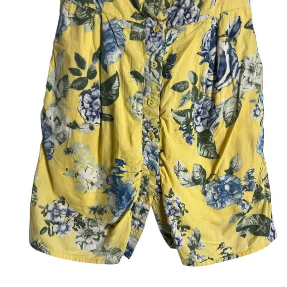 J.O.A. Yellow Floral Balloon Sleeve Off The Shoulder Mini Dress XS - Picture 10 of 14